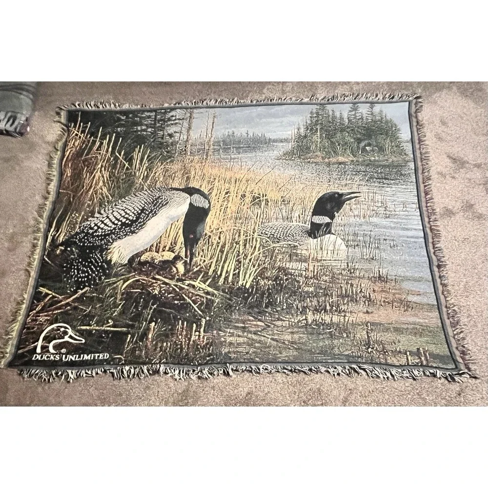 Vintage Ducks Unlimited Throw Blanket 